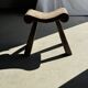 Four-legged stool in antique teak from Indonesia H 50 L 52