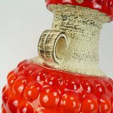huge 1960s bay keramik floor VASE bubble decor red and orange model 65 45