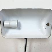Vintage Green Enamel Bank Lamp, 1950s