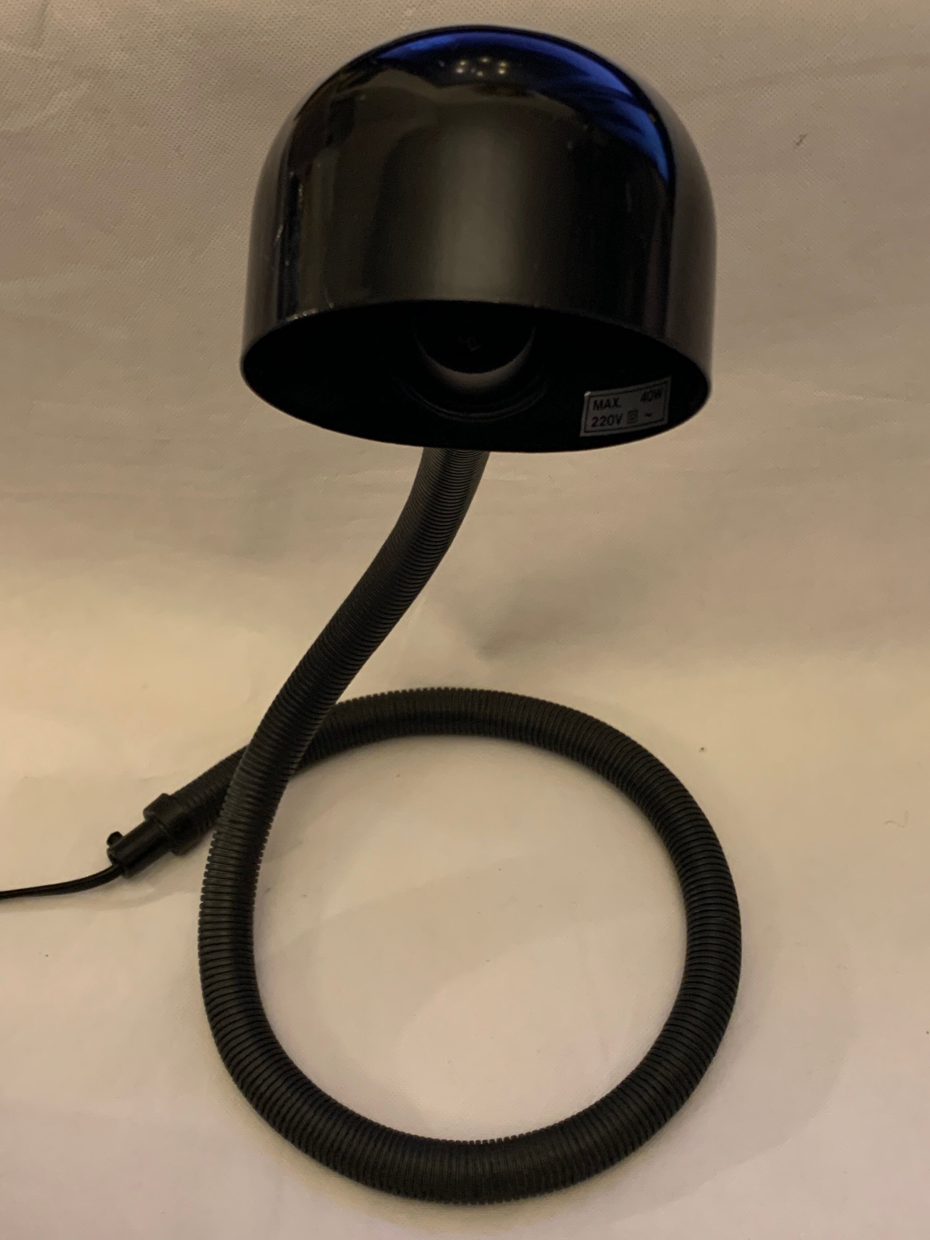 Black Hebi lamp by Isao Hosoe for Valenti Luce 1970