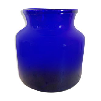 Blue glass vase