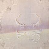 Set of 12 JC monogram linen napkins