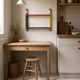 Wall shelf by Pierre Sala, 1980s Memphis Design in primary colours.
