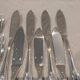 7 forks, 7 fish knives, silver-plated metal, Christofle Marly.