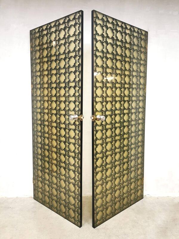 Portes en fibre de verre au design Art Déco vintage des années 60