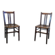 Pair of 1930s bistro chairs with patinated wood.