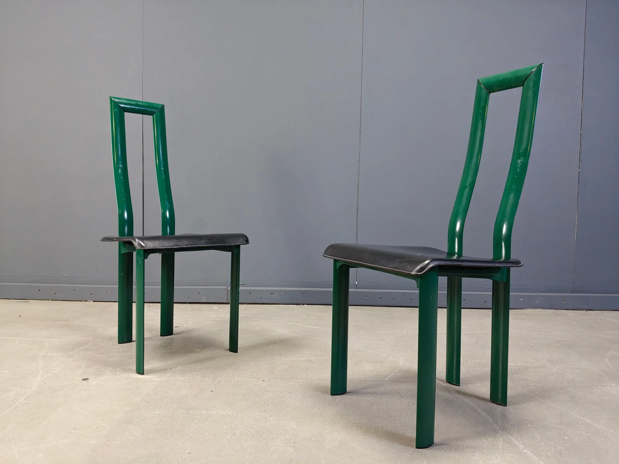 Italian Model Regia Dining Chairs by Antonello Mosca for Ycami, 1980s, set of 5