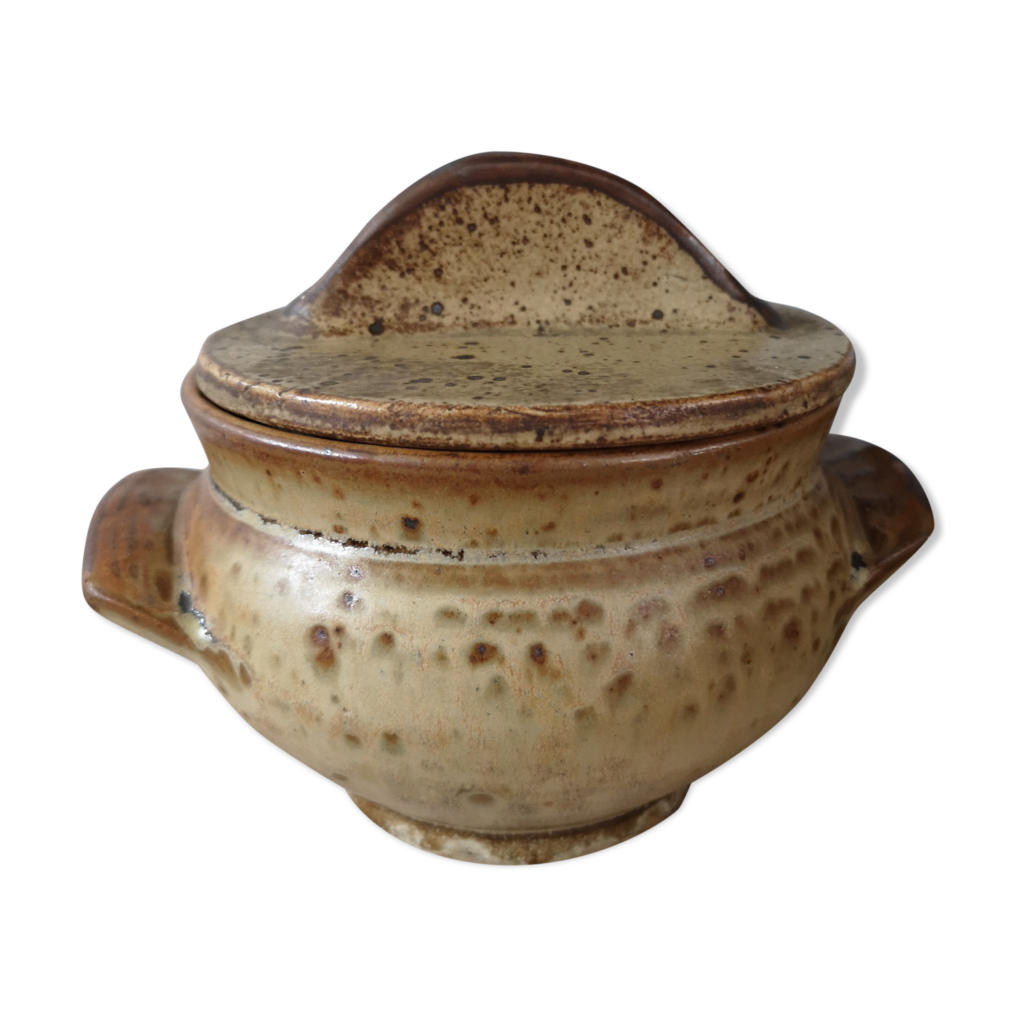 Lidded sandstone bowl