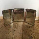 Vintage triptych barber mirror