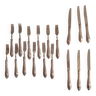6 couteaux à entremets et 12 fourchettes à entremets Solingen Métal Argenté AG800