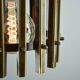 Italian Brutalist Brass-Metal Pendant Lamp