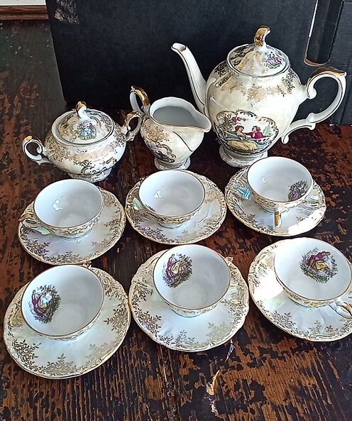 German porcelain coffee/tea service - 6 people