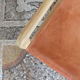Havana armchair in teak and cowhide leather