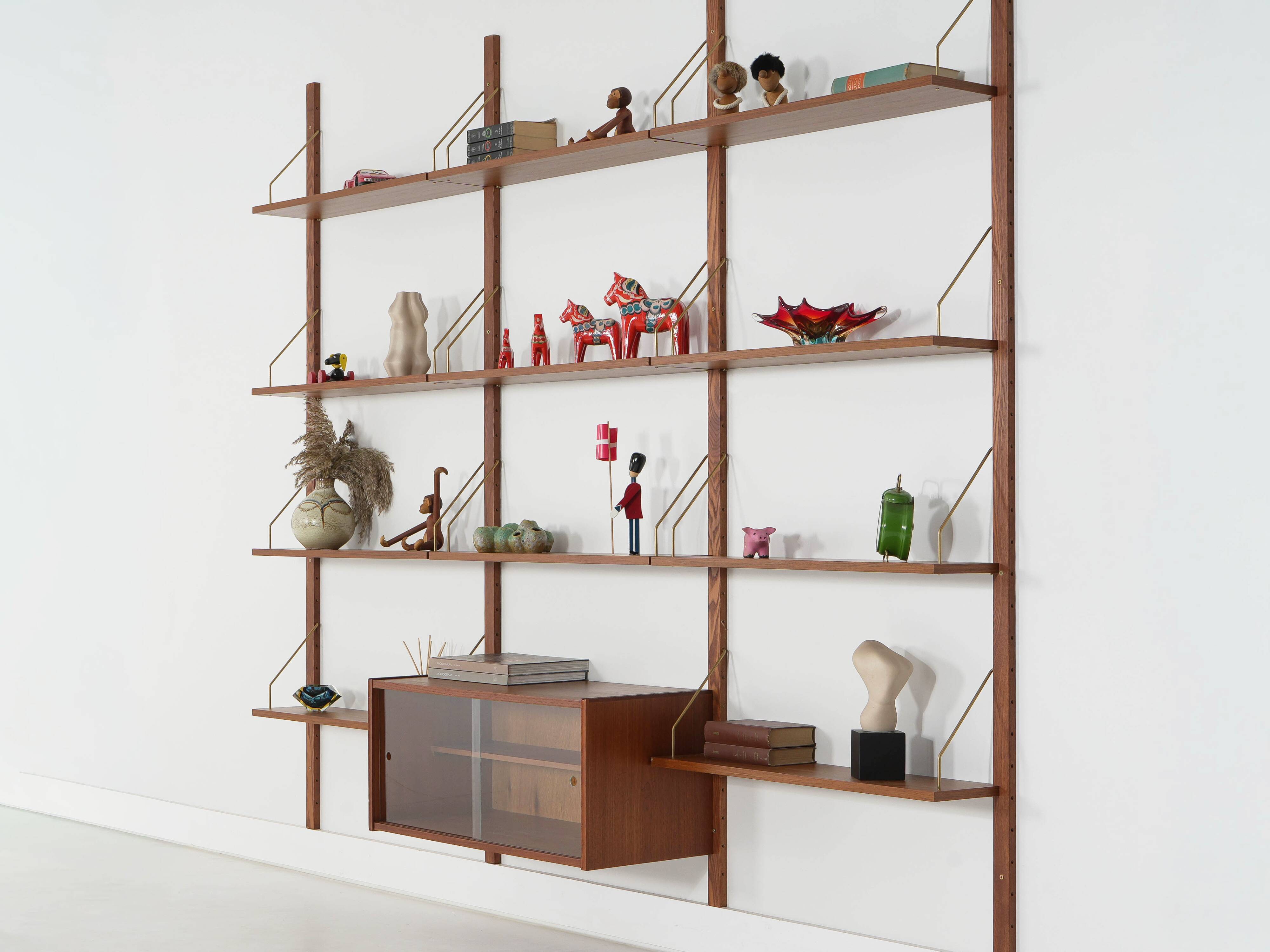 Teak modular shelving unit, Danish design, 1960s, made in Denmark