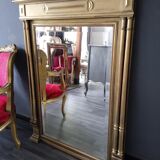 Antique gilded trumeau mirror 93x120cm