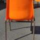 Série de 6 chaises vintage orange coque plastique