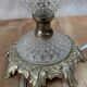 Lampe vintage verre et laiton années 50-60