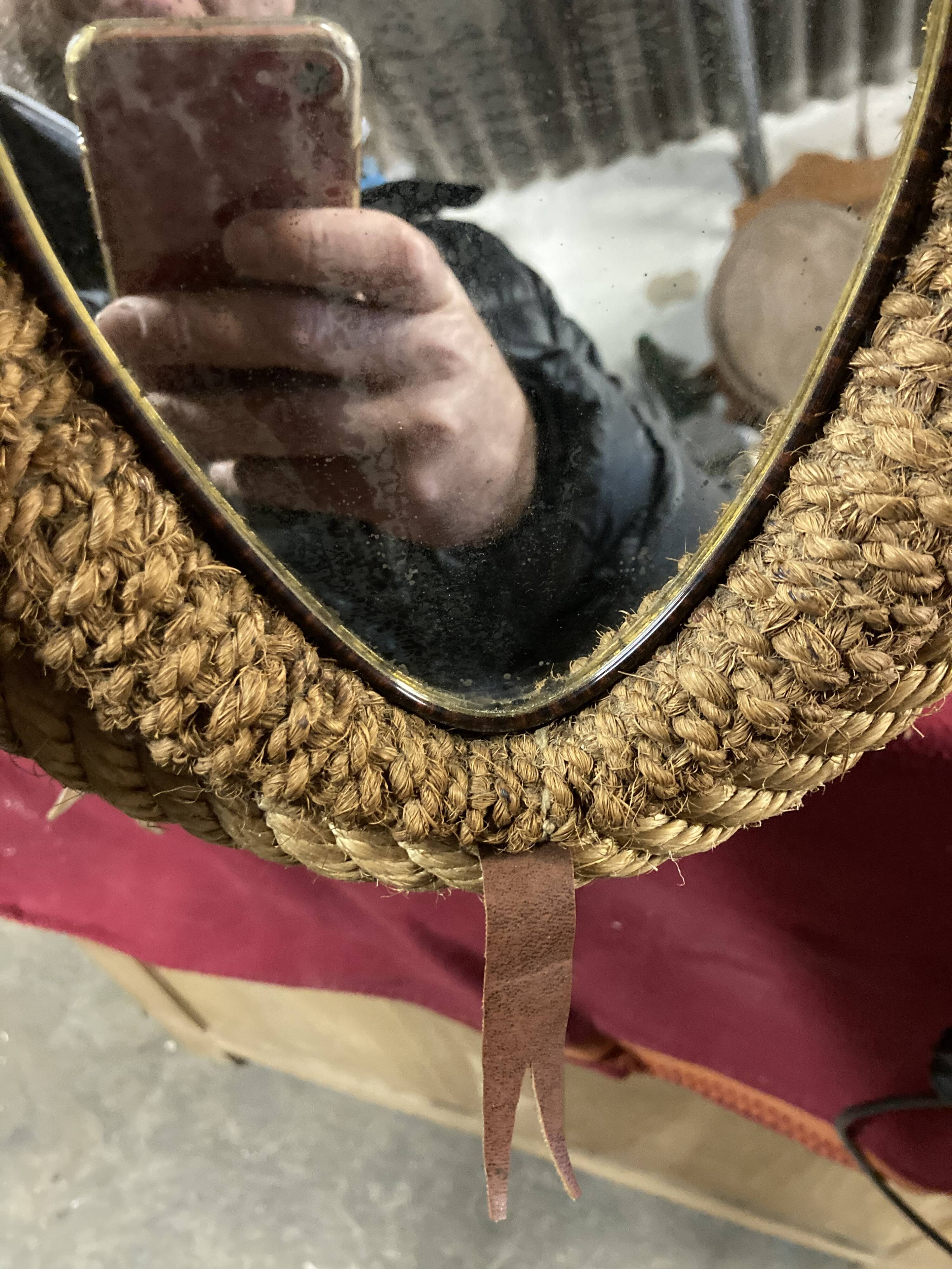 Set of 3 rope mirrors in the spirit of "Audoux and Minet"