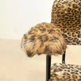 Vintage modernist leopard armchair