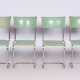 Bauhaus Set of Original Chairs, Robert Slezak, Chrome, Steel, Czechia, 1930s