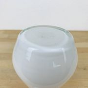 Tarnowiec flat neck vase in vintage white glass