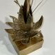 Bronze and brass water lily lamp attributed to Maison Charles. Circa 1970.