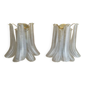 Celestial Pair of Murano Glass Selle Sputnik Wall Sconces