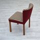 1960s, set of 2 Danish easy chairs, traditional Danish woven wool fabric.