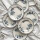6 assiettes plates en terre de fer « Acacia » Moulin des Loups et Hamage