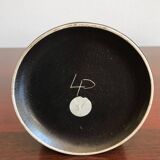 Black Ceramic Bottle Vase by Franco Bucci, Pesaro, 1970s