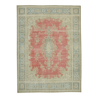 Handmade oriental contemporary 1980s 294 cm x 404 cm beige wool carpet