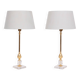 pair elegant Hollywood Regency pineapple Table lamps Denmark 1970s