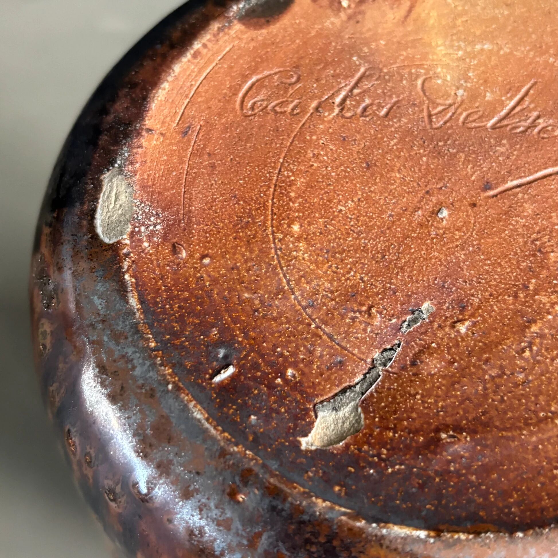 Vase en grès signé Carlos Delsaux – Belgique, vers 1925-1935