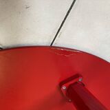 Postmodern round table, chair and bookcase by Pierre Sala 1980