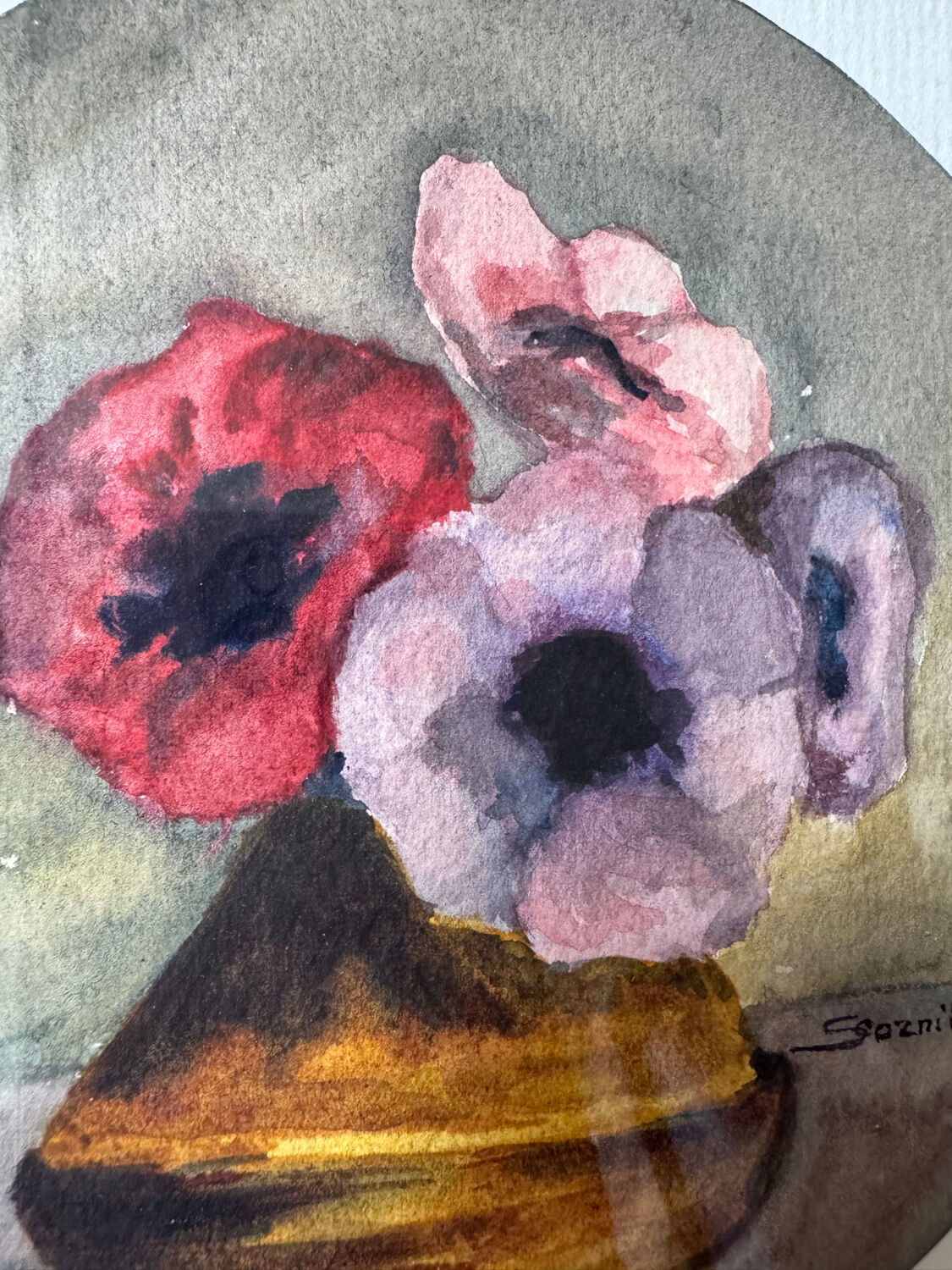 Still life with Nasturtiums signed Cornillon 20th century