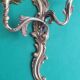 Pair of large antique candlestick wall sconces