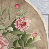 Watercolor with vintage double-sided rose bouquets