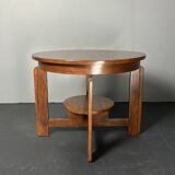 Table d'appoint ou table basse Art Déco néerlandaise en acajou, milieu du XXe siècle, vers 1940-1950