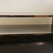 24k gold plated and smoked glass coffee table, Dewulf Selection by Belgo Chrom