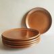 Set of 6 vintage Brenne Grès stoneware dinner plates from France