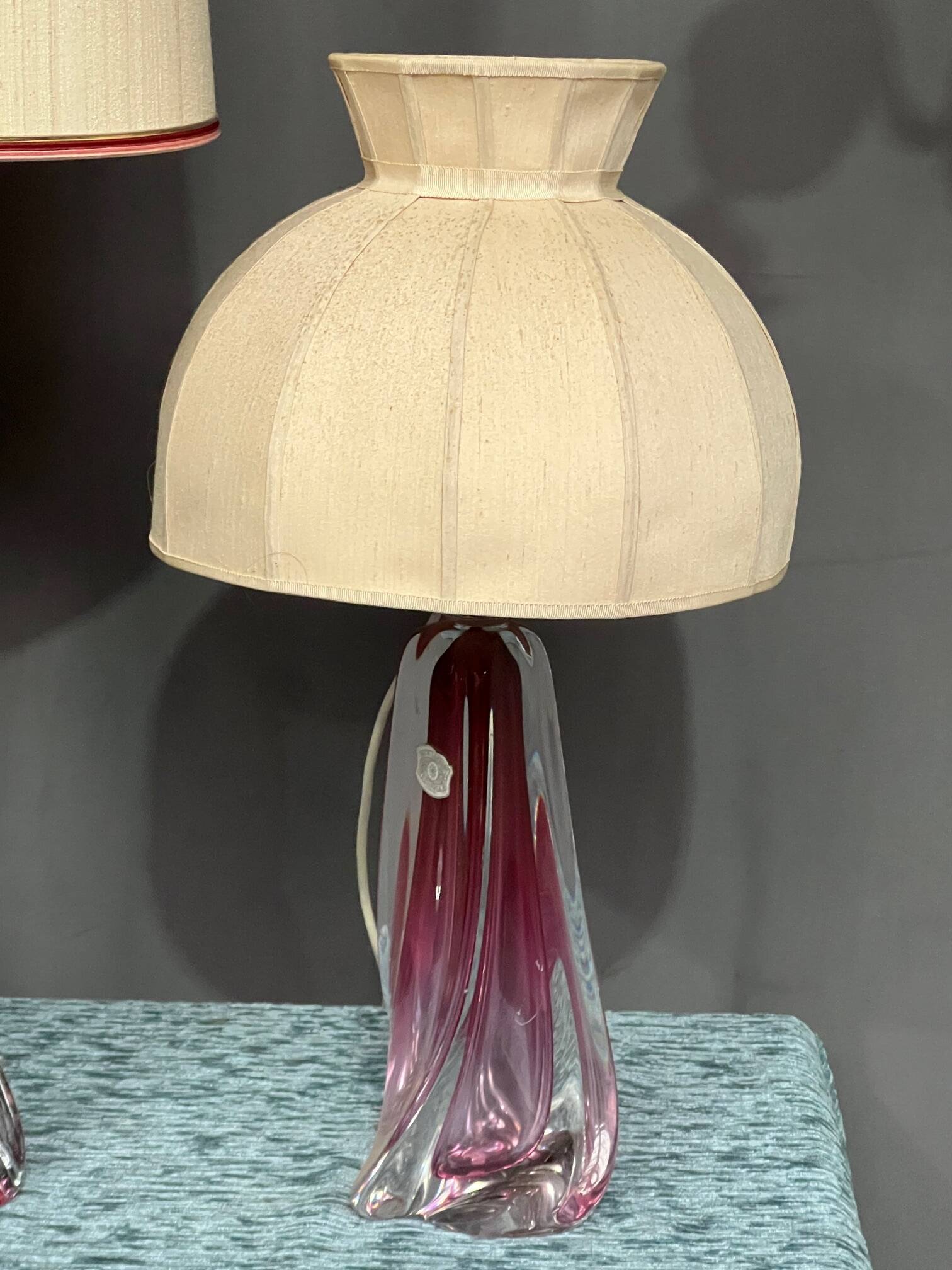 Solid crystal lamp Val Saint Lambert.