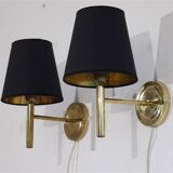 Danish brass wall lights 1970