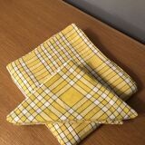 Vintage vichy tablecloth and 4 matching towels