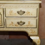 Chinoiserie Buffet with Marble Top in Chippendale Style