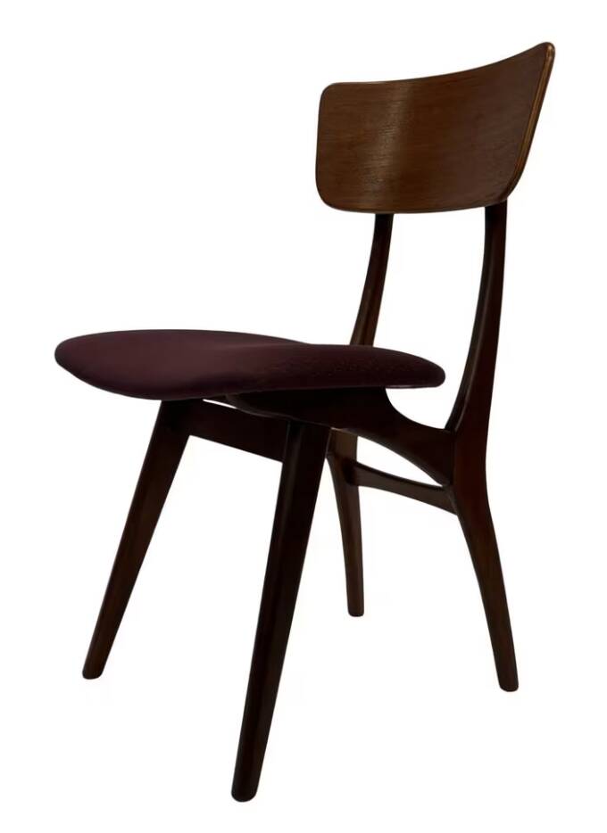 Vintage dining room chairs teak Topform design 60s Louis van Teeffelen