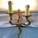 Louis XV style bronze wall lamp with 2 lights
