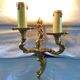 Louis XV style bronze wall lamp with 2 lights