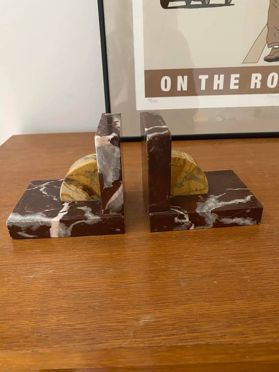Pair of marble bookends (1930s)