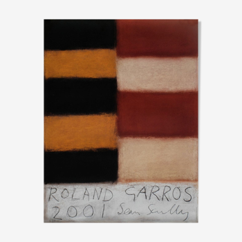 Affiche officielle Roland Garros 2001 par Sean Scully