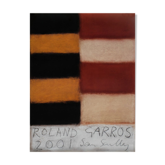 Affiche officielle Roland Garros 2001 par Sean Scully